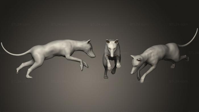 Animal figurines (Thylacine, STKJ_1554) 3D models for cnc
